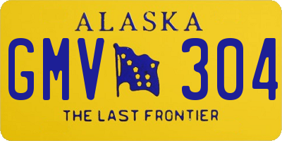 AK license plate GMV304