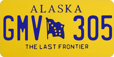 AK license plate GMV305