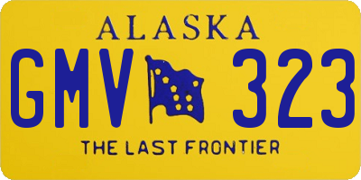 AK license plate GMV323