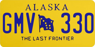AK license plate GMV330