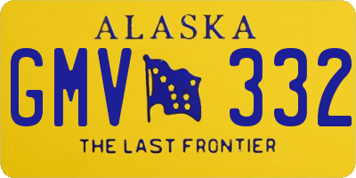 AK license plate GMV332