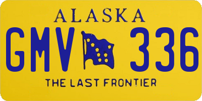 AK license plate GMV336
