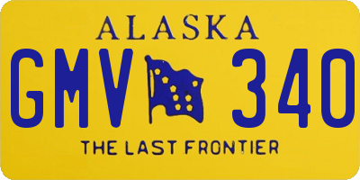 AK license plate GMV340