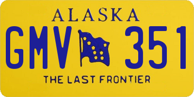 AK license plate GMV351