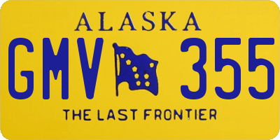 AK license plate GMV355