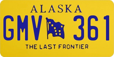 AK license plate GMV361