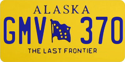 AK license plate GMV370