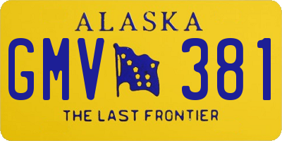 AK license plate GMV381