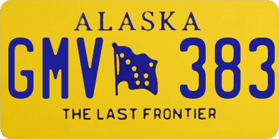 AK license plate GMV383