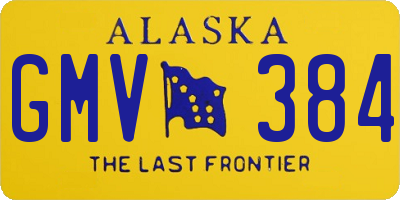 AK license plate GMV384