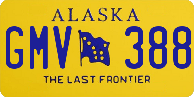 AK license plate GMV388