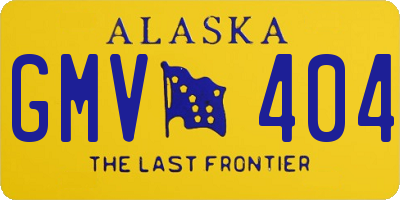 AK license plate GMV404