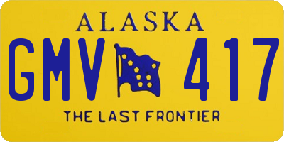 AK license plate GMV417