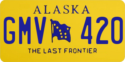 AK license plate GMV420