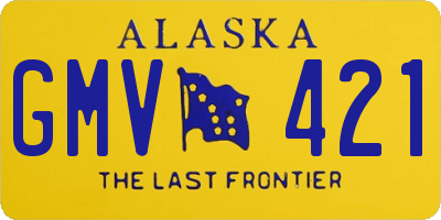 AK license plate GMV421