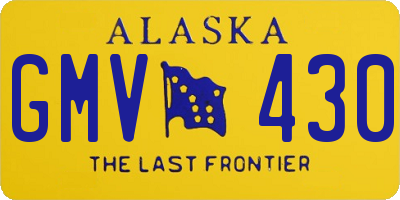 AK license plate GMV430