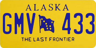 AK license plate GMV433