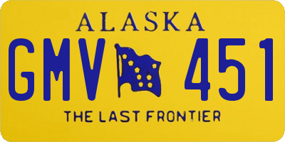 AK license plate GMV451