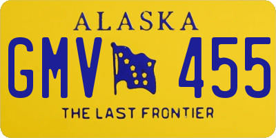 AK license plate GMV455