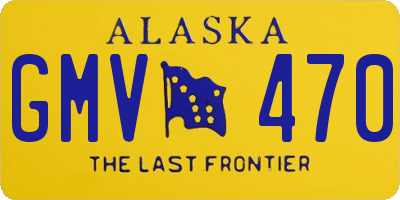 AK license plate GMV470