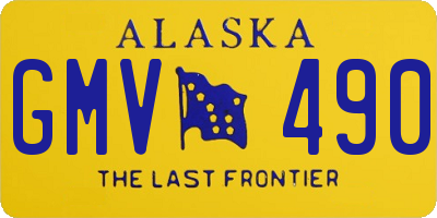 AK license plate GMV490