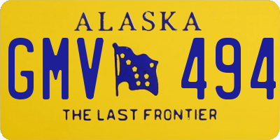 AK license plate GMV494