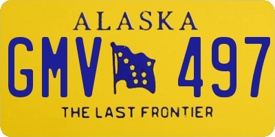 AK license plate GMV497