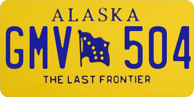 AK license plate GMV504