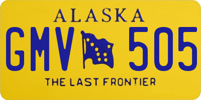 AK license plate GMV505