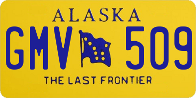 AK license plate GMV509