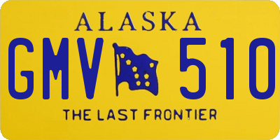 AK license plate GMV510