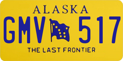 AK license plate GMV517