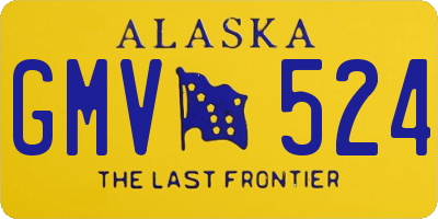 AK license plate GMV524