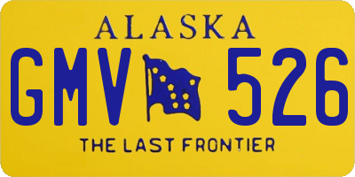 AK license plate GMV526