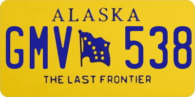 AK license plate GMV538