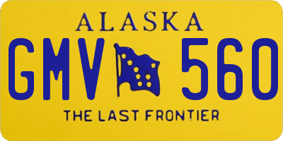 AK license plate GMV560