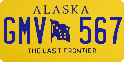AK license plate GMV567