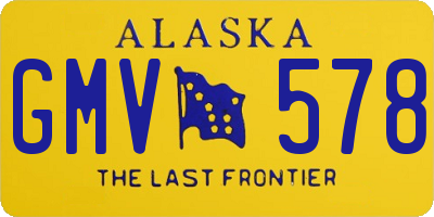 AK license plate GMV578