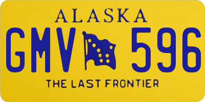 AK license plate GMV596