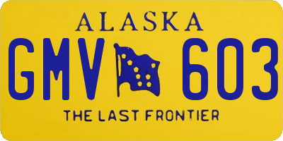 AK license plate GMV603
