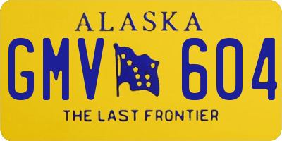 AK license plate GMV604