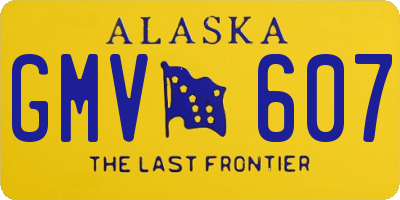 AK license plate GMV607