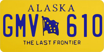AK license plate GMV610