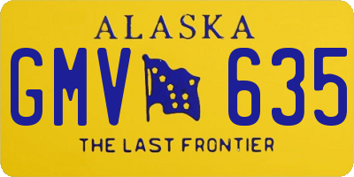AK license plate GMV635