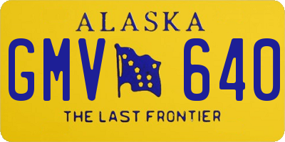 AK license plate GMV640