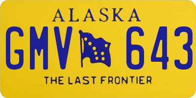 AK license plate GMV643