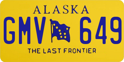 AK license plate GMV649