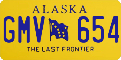 AK license plate GMV654