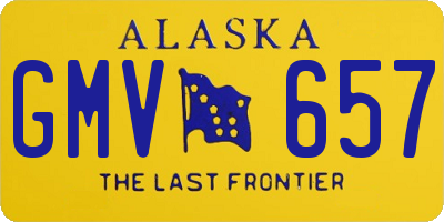 AK license plate GMV657