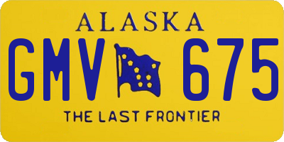 AK license plate GMV675